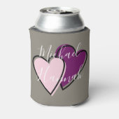 Modern Monogram Weddenschappen minimalistisch Klas Blikjeskoeler (Blikje Achterkant)