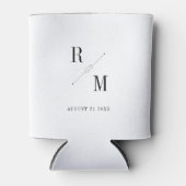 Modern Monogram Wedding Knot Minimalist Classic Blikjeskoeler (Voorkant)