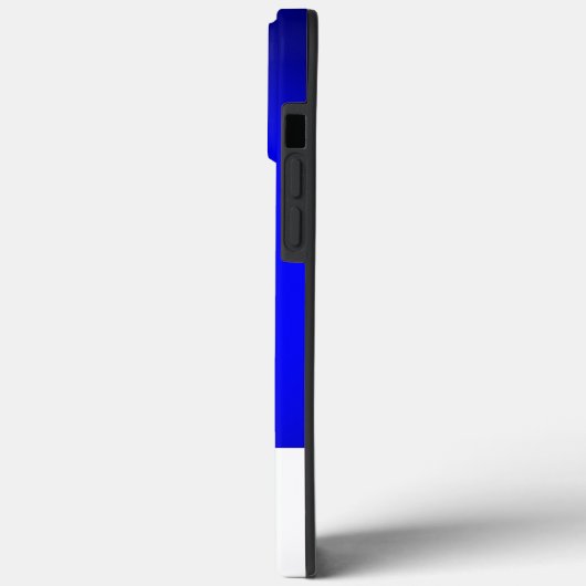 Modern Monogram White Blue Plain Case-Mate iPhone Case (Achterkant / Links)