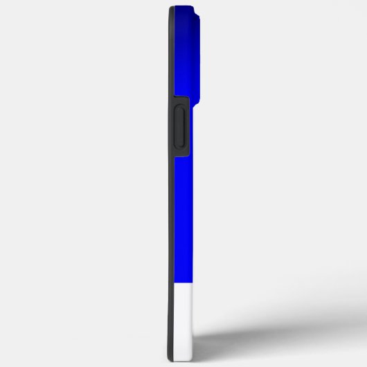 Modern Monogram White Blue Plain Case-Mate iPhone Case (Achterkant / Rechts)