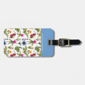 Modern Monogram Wildflower Pattern Stylish Bagagelabel (Voorkant horizontaal)