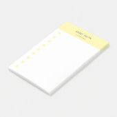 Modern Monogram & Wit Geel Dagelijks  Post-it® Notes (Schuin)