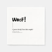 Modern Monogram Wit Minimalistische Bruiloft Servet (Voorkant)