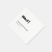 Modern Monogram Wit Minimalistische Bruiloft Servet (Hoek)