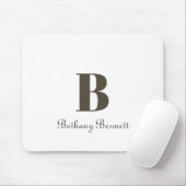 Modern Monogram Wit Muismat (Met muis)