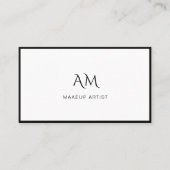 Modern, Monogram, Wit Visitekaartje (Voorkant)