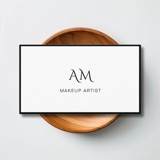 Modern, Monogram, Wit Visitekaartje