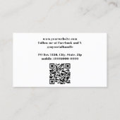 Modern Monogram Wit Visitekaartje (Achterkant)