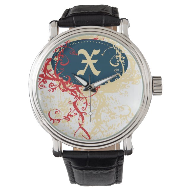 Modern Monogram X Horloge (Voorkant)