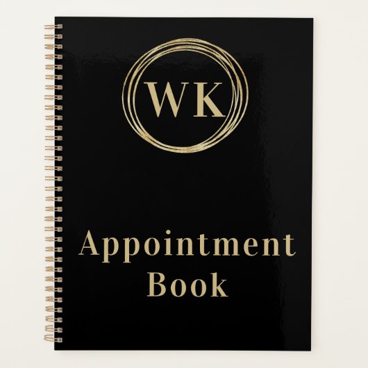 Modern Monogram Zakelijk Afsprakenboek Planner (Voorkant)