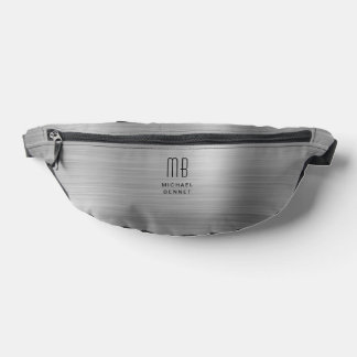 Modern Monogram Zilver Grijs Heuptasje