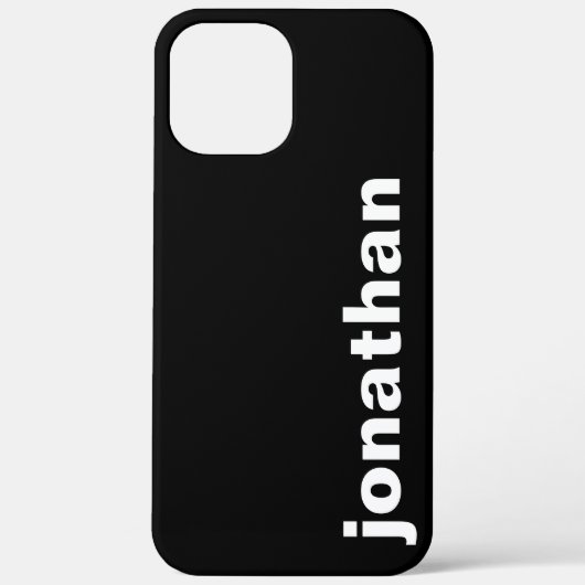 Modern Monogram Zwart Case-Mate iPhone Case (Achterkant)