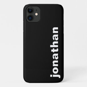 Modern Monogram Zwart iPhone 11 Hoesje