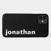 Modern Monogram Zwart Case-Mate iPhone Case (Achterkant (horizontaal))