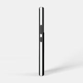 Modern Monogram Zwart En Wit Strepen Samsung Galaxy Hoesje (Rechterkant)