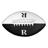 Modern Monogram zwart-wit American Football (Voorkant)
