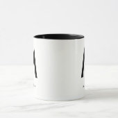Modern Monogram | Zwart-wit Mok (Midden)