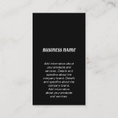 Modern Monogram (Zwart/Wit) Visitekaartje (Achterkant)
