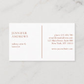 Modern Monogramm Visitekaartje (Achterkant)