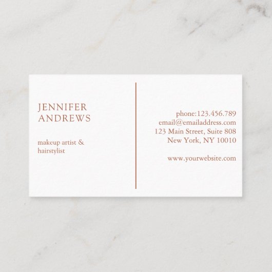 Modern Monogramm Visitekaartje (Achterkant)