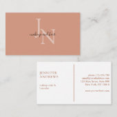 Modern Monogramm Visitekaartje (Voorkant / Achterkant)