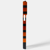 Modern Monogrammed Black en Oranje Case-Mate iPhone Case (Achterkant / Rechts)
