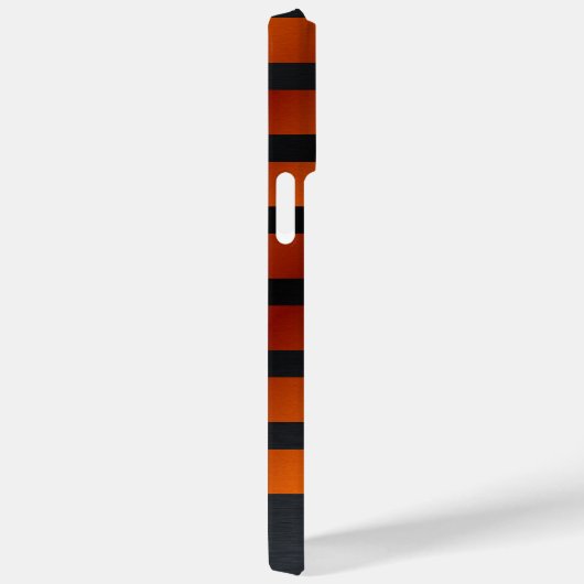 Modern Monogrammed Black en Oranje Case-Mate iPhone Case (Achterkant / Rechts)