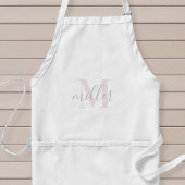 Modern Monogrammed Familienaam Baking Schort