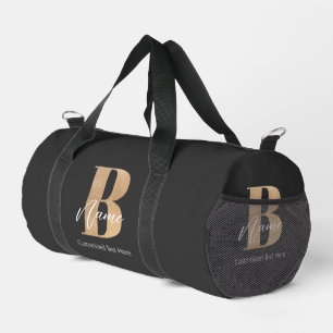 Modern Monogrammed Initiaal B & Naam Gepersonalise Plunjezak