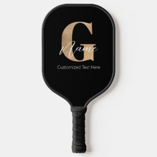 Modern Monogrammed Initiaal G & Naam Gepersonalise Pickleball Paddle