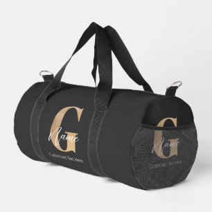 Modern Monogrammed Initiaal G & Naam Gepersonalise Plunjezak