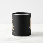 Modern Monogrammed Initiaal K & Naam Gepersonalise Mok (Midden)