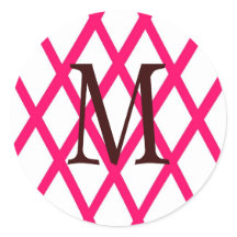 Modern Monogrammed Lattice in Roze