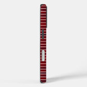 Modern Monogrammed Striped  Case-Mate iPhone Case (Achterkant / Rechts)