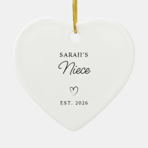 Modern Monoline Nieuwe Nichtenfoto Baby Keramisch Ornament