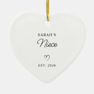 Modern Monoline Nieuwe Nichtenfoto Baby Keramisch Ornament