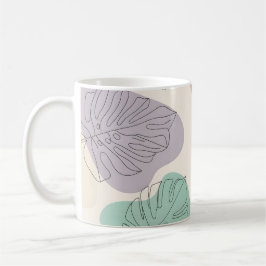 Modern Monstera Leaf Pattern Koffiemok