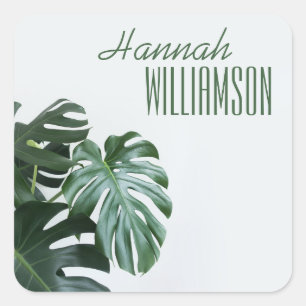 Modern Monstera Vierkante Sticker