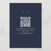 Modern Moody Photo Save the Date with QR Code (Achterkant)