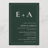 Modern Moody Photo Wedding Invitation with QR code (Devant)