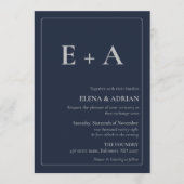 Modern Moody Photo Wedding Invitation with QR code (Devant)