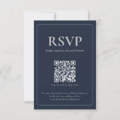 Modern Moody Wedding RSVP Card with QR code Kaartje (Voorkant)