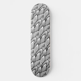 Modern Mooie Zwart En Wit Hippie Madeliefjes Bloem Skateboard