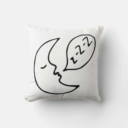 Modern Moon Nursery Decor Zwart Sierkussen (Voorkant)