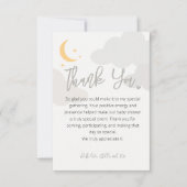 Modern Moon Stars Clouds Baby shower Bedankkaart (Voorkant)