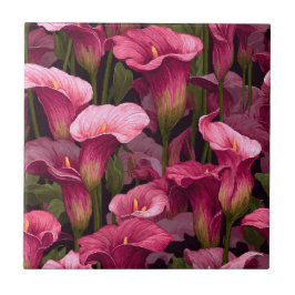 Modern Moroccan Calle Lilies Tiles Tegeltje