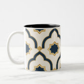 Modern Moroccan Navy Gold Geometric Mug (Gauche)