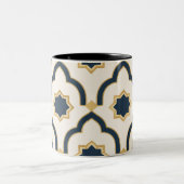 Modern Moroccan Navy Gold Geometric Mug (Centre)