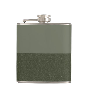 Modern Moss Green Colorblock Flask –  Heupfles