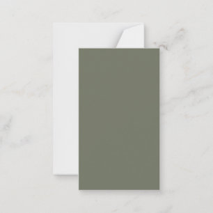 Modern Moss Green Flat Note Kaart – Notitiekaartje